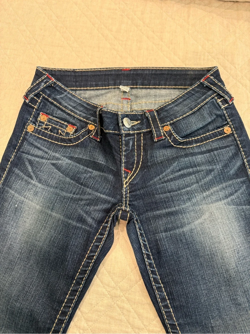 True Religion Dark Wash Women's Skinny Big T  Sz 27
